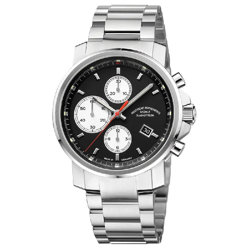 29er Chronograph Black Dial Stainless Steel Bracelet