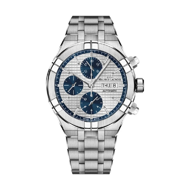 AIKON Automatic Chronograph Blue Counters