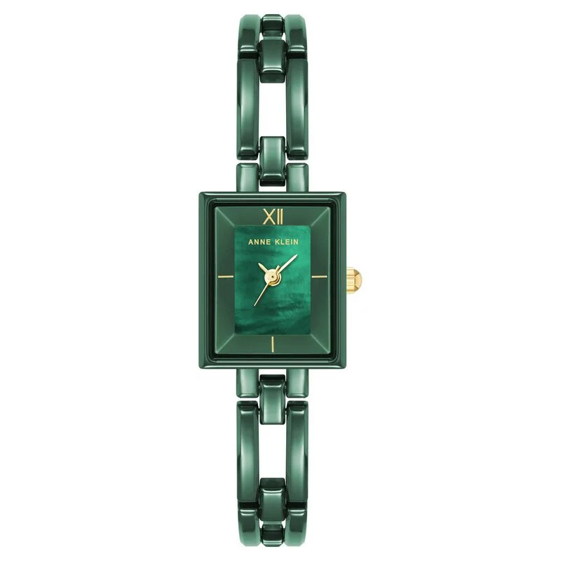 Anne Klein Quartz Analog Green Dial Ceramic Strap Watch For Women