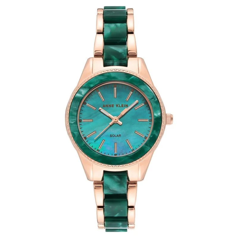 Anne Klein Quartz Analog Green Dial Plastic Strap Watch For Women