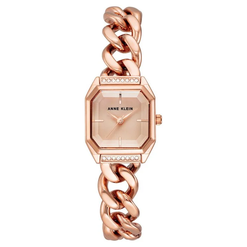 Anne Klein Quartz Analog Rose Gold Dial Metal Strap Watch For Women