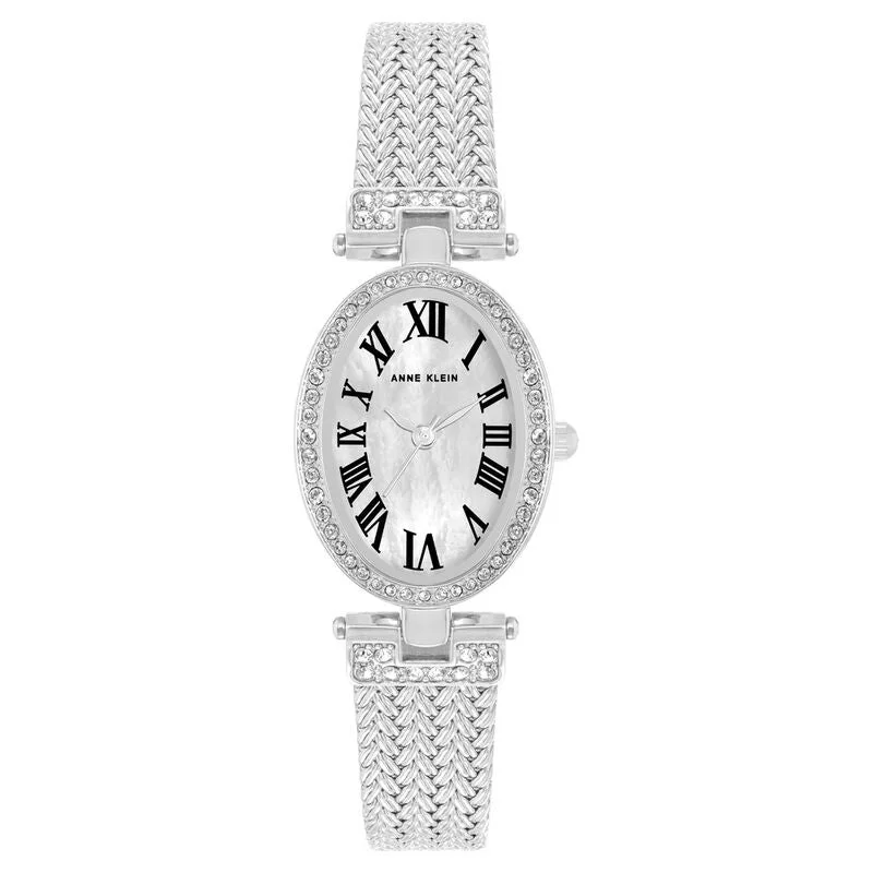 Anne Klein Quartz Analog White Dial Metal Strap Watch For Women