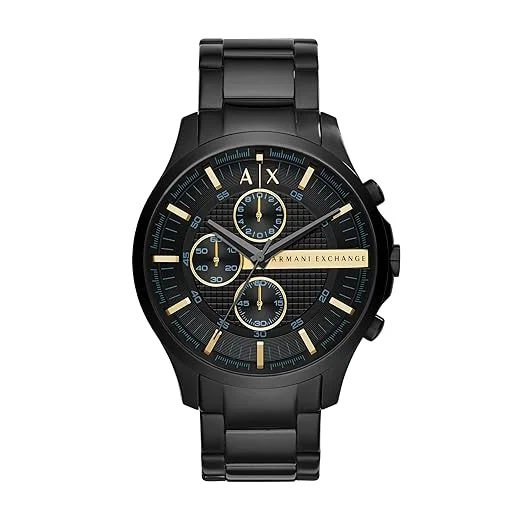 Armani Exchange Stainless Steel Analog Black Dial Men's Watch-Ax2164