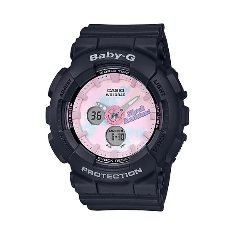 Casio Baby-G Standard Analog-Digital Beach Fashions Black Resin Band Watch BA120T-1A BA-120T-1A