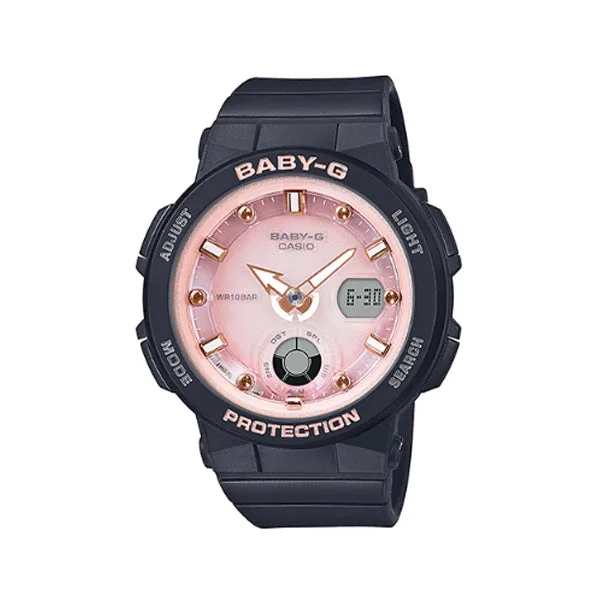 Casio Baby-G Beach Traveler Series Black Resin Band Watch BGA250-1A3 BGA-250-1A3