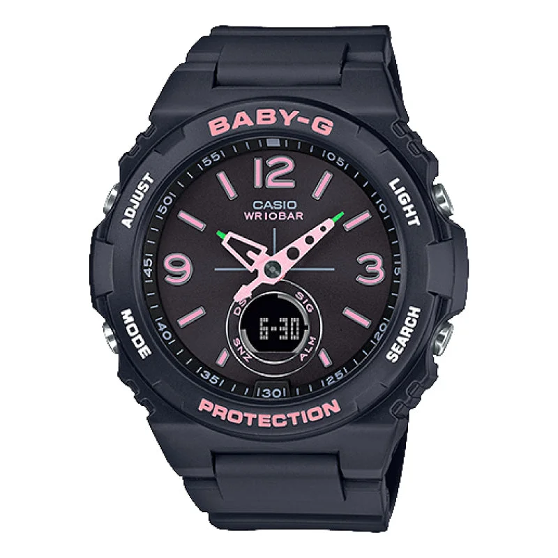 Casio Baby-G Standard Analog-Digital Black Resin Band Watch BGA260SC-1A BGA-260SC-1A