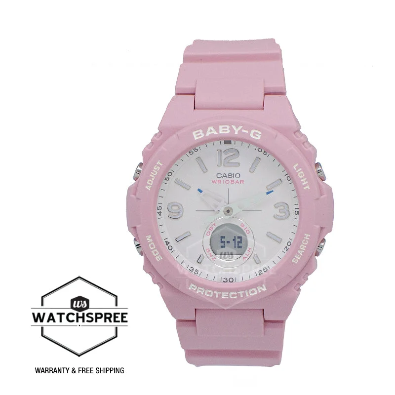 Casio Baby-G Standard Analog-Digital Pink Resin Band Watch BGA260SC-4A BGA-260SC-4A