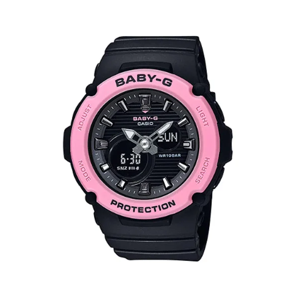 Casio Baby-G BGA270 Series in Pastel Colours Black Resin Band Watch BGA270-1A BGA-270-1A