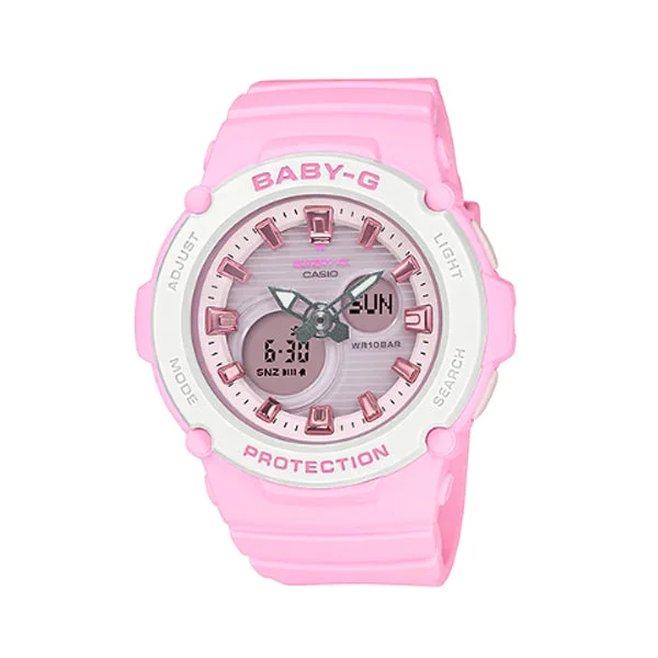 Casio Baby-G BGA270 Series in Pastel Colours Pink Resin Band Watch BGA270-4A BGA-270-4A