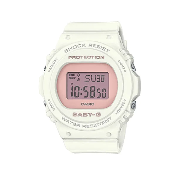 Casio Baby-G BGD-570 Lineup Off White Resin Band Watch BGD570-7B BGD-570-7B