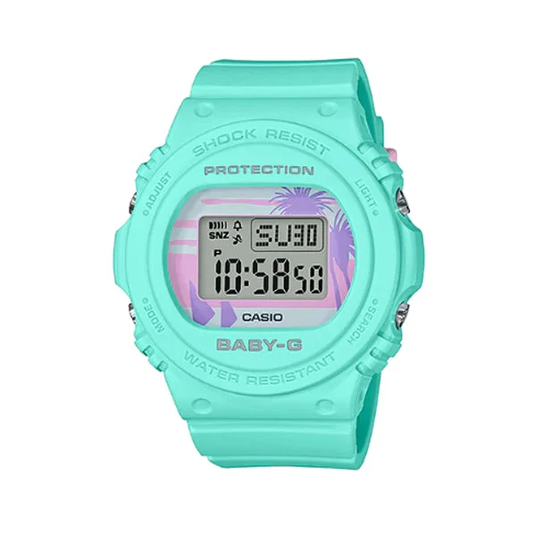 Casio Baby-G BGD-570 Lineup Special Color Models Pastel Green Resin Band Watch BGD570BC-3D BGD-570BC-3