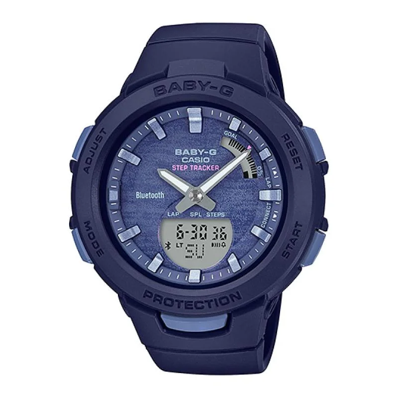 Casio Baby-G G-Squad Bluetooth’?????¶ôÇï¶ôǝ??’?????¶ôÇï¶ôǝ?’?????¶ôÇï¶ôíôÇïÇ?ÇîÇ??€õ’??ǯ¶ôÇû¶ô¶©Ç??€õ????? Blue Resin Band Watch BSAB100AC-2A BSA-B100AC-2A