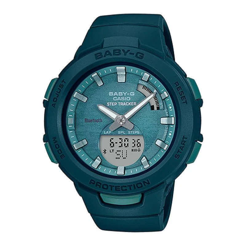 Casio Baby-G G-Squad Bluetooth’?????¶ôÇï¶ôǝ??’?????¶ôÇï¶ôǝ?’?????¶ôÇï¶ôíôÇïÇ?ÇîÇ??€õ’??ǯ¶ôÇû¶ô¶©Ç??€õ????? Green Resin Band Watch BSAB100AC-3A BSA-B100AC-3A