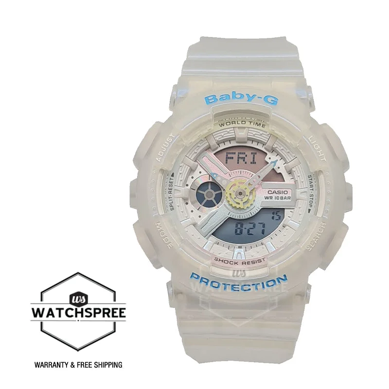 Casio Baby-G BA-110 Series Swirl Color Series Transparent Resin Band Watch BA110PL-7A2 BA-110PL-7A2