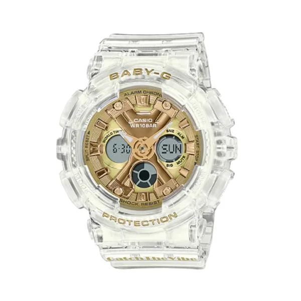 Casio Baby-G BA-130 Series RIEHATA Collection Transparent Resin Band Watch BA130CVG-7A BA-130CVG-7A