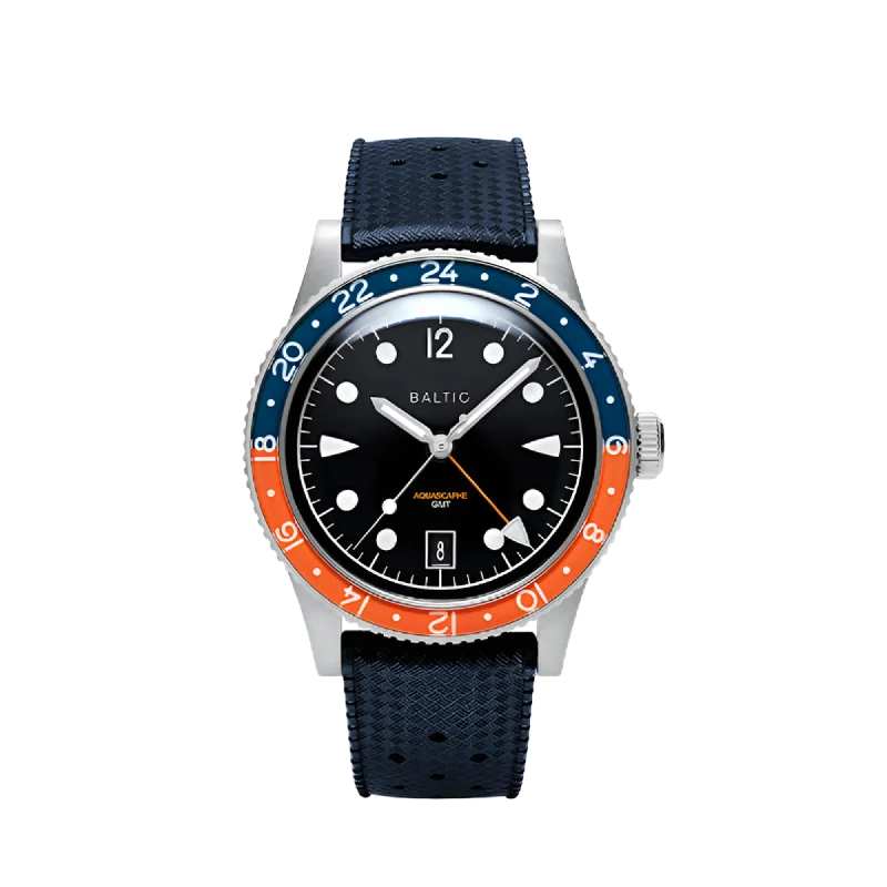 Baltic Aquascaphe GMT Orange - Blue Tropic Strap