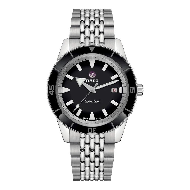 Captain Cook Automatic Black Dial Beads of Rice Bracelet