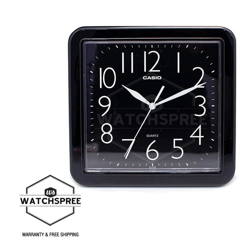 Casio Analog Black Resin Square Wall Clock IQ02S-1D IQ-02S-1D IQ-02S-1 (LOCAL BUYERS ONLY)