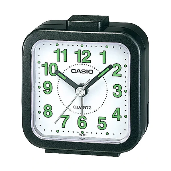 Casio Standard Traveller's Black Resin Table Clock TQ141-1D TQ-141-1D TQ-141-1