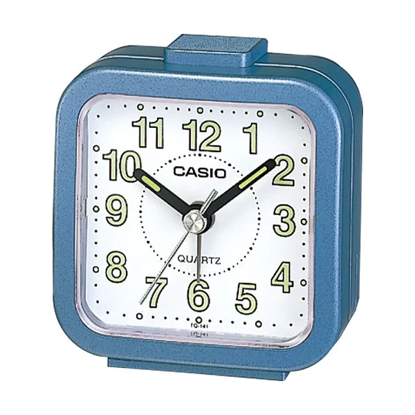 Casio Standard Traveller's Blue Resin Table Clock TQ141-2D TQ-141-2D TQ-141-2