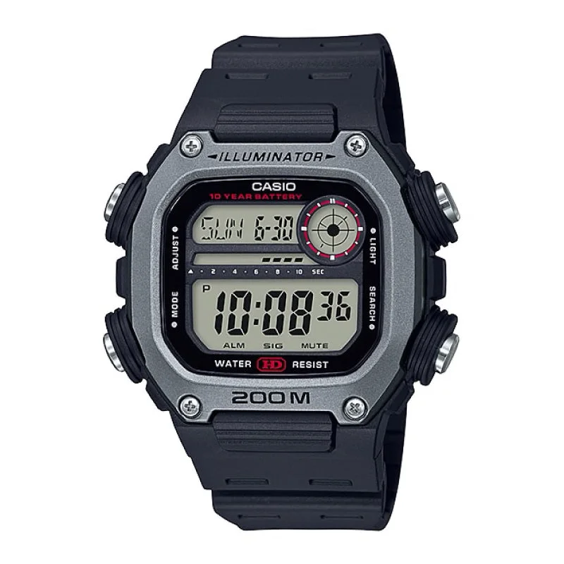 Casio Standard Digital Black Resin Band Watch DW291H-1A DW-291H-1A