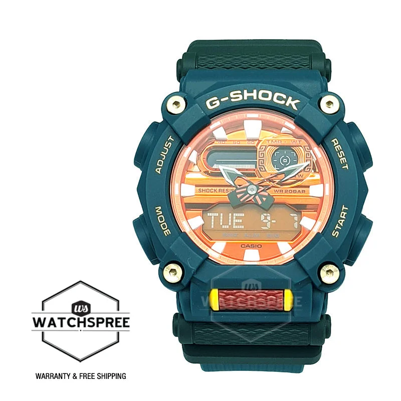 Casio G-Shock Far East Pop Series GA-900 Lineup Green Resin Band Watch GA900DBR-3A GA-900DBR-3A