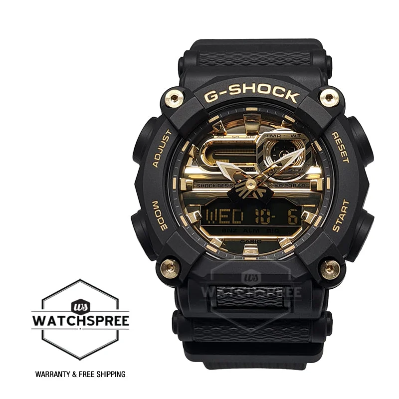 Casio G-Shock GA-900 Exceptional Colors Black Resin Band Watch GA900AG-1A GA-900AG-1A