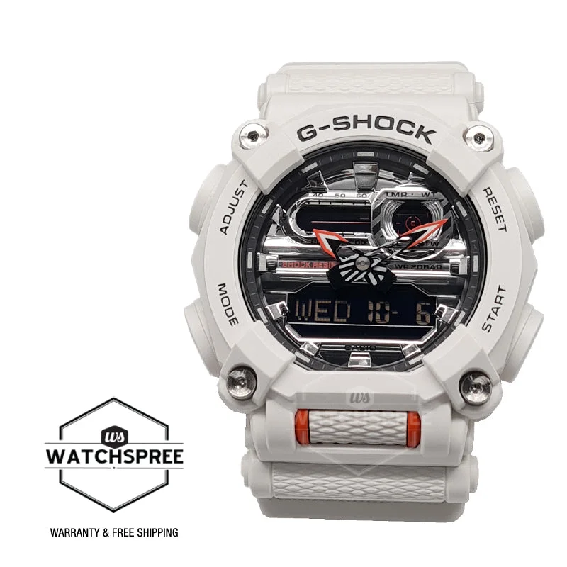 Casio G-Shock GA-900 Exceptional Colors White Resin Band Watch GA900AS-7A GA-900AS-7A