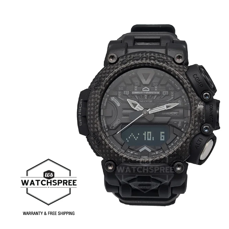 Casio G-Shock Master of G GRAVITYMASTER Quad Sensor GR-B200 Lineup Black Resin Band Watch GRB200-1B GR-B200-1B