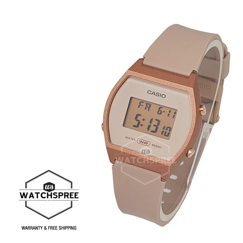 Casio Ladies' Digital Pink Resin Band Watch LW204-4A LW-204-4A