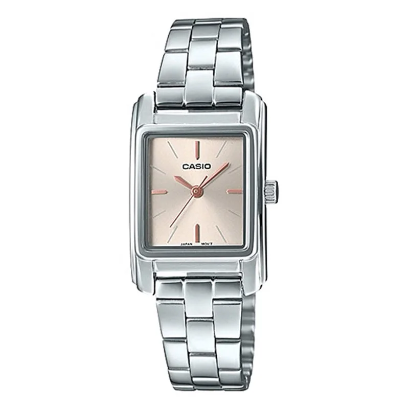 Casio Ladies' Analog Silver Stainless Steel Band Watch LTPE165D-9A LTP-E165D-9A