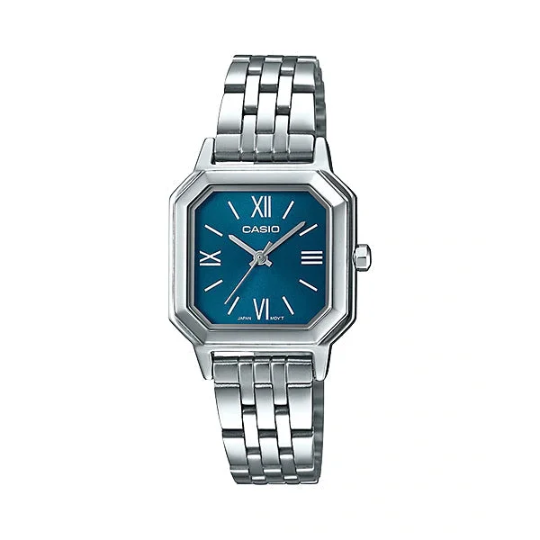 Casio Ladies' Analog Stainless Steel Band Watch LTPE169D-2B LTP-E169D-2B