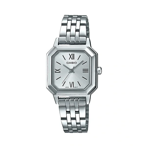 Casio Ladies' Analog Stainless Steel Band Watch LTPE169D-7B LTP-E169D-7B