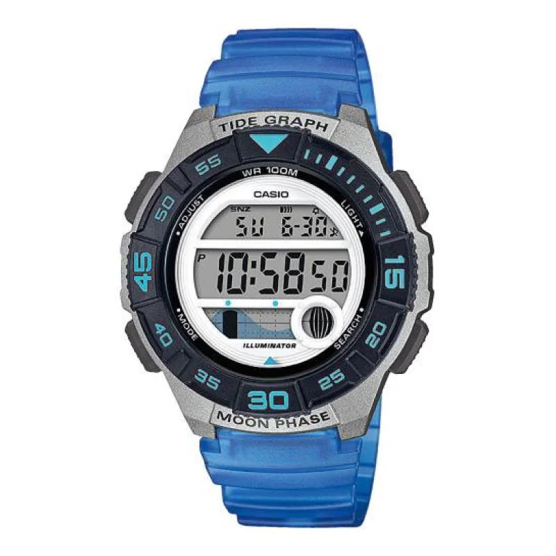 Casio Ladies' Sports Blue Resin Band Watch LWS1100H-2A LWS-1100H-2A