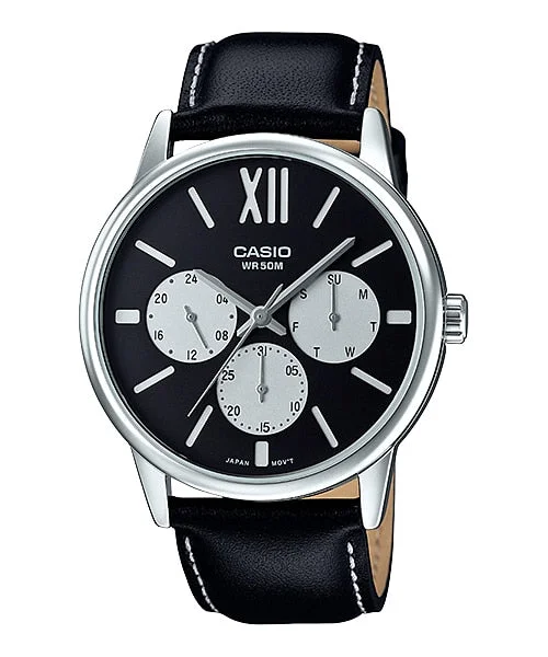 Casio Standard Analog Men's Black Strap Watch MTPE312L-1B