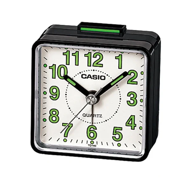 Casio Standard Traveller's Black Resin Table Clock TQ140-1B TQ-140-1B