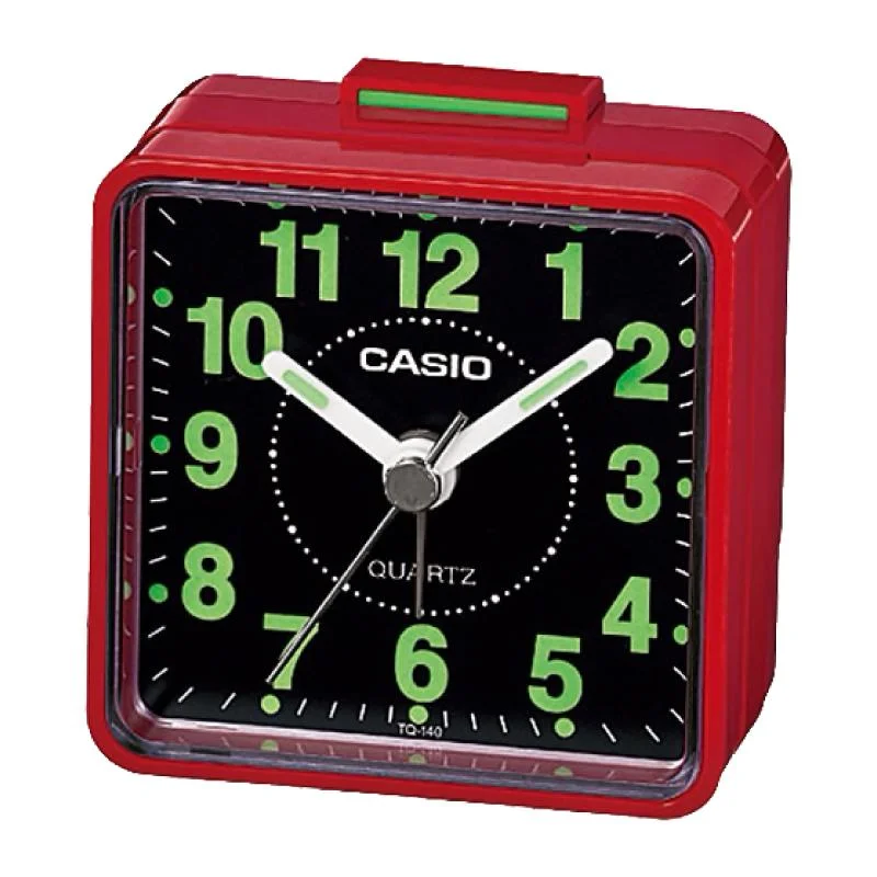 Casio Standard Traveller's Red Resin Table Clock TQ140-4D TQ-140-4D TQ-140-4