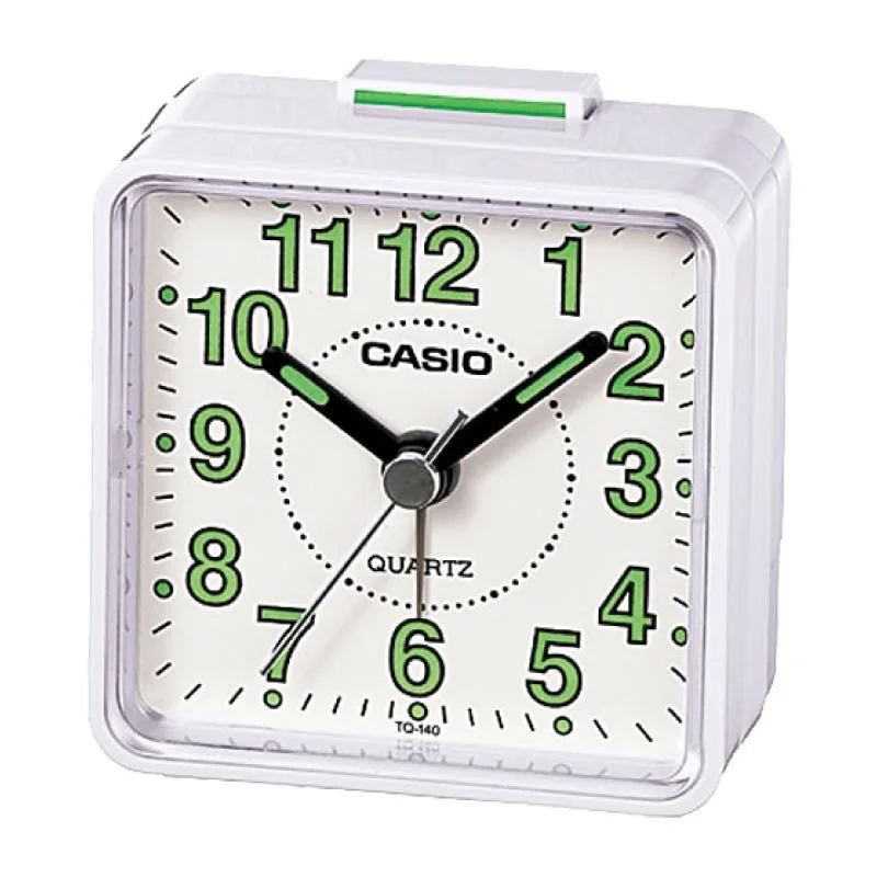 Casio Standard Traveller's White Resin Table Clock TQ140-7D TQ-140-7D TQ-140-7