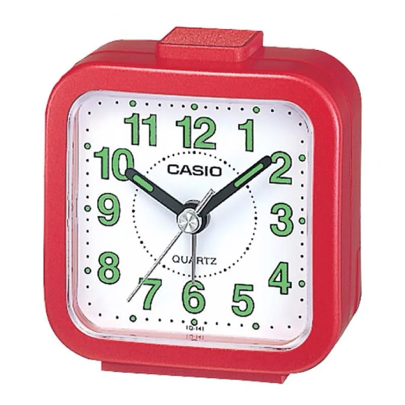 Casio Standard Traveller's Red Resin Table Clock TQ141-4D TQ-141-4D TQ-141-4