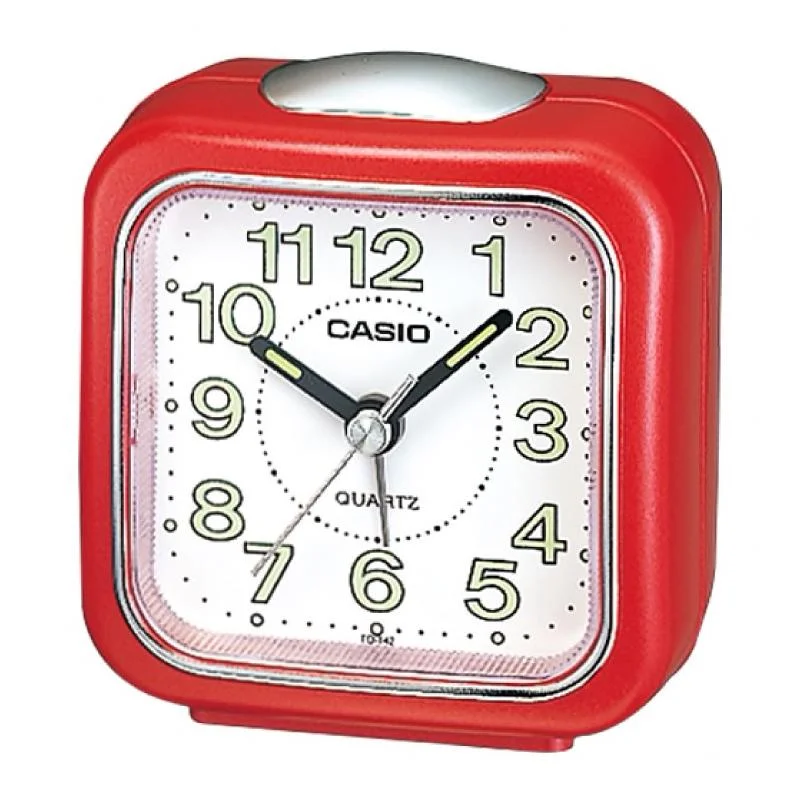 Casio Standard Traveller's Red Resin Table Clock TQ142-4D TQ-142-4D TQ-142-4