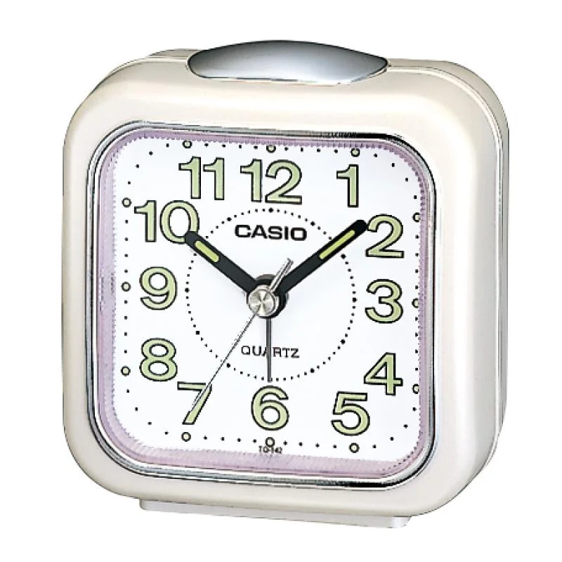 Casio Standard Traveller's White Resin Table Clock TQ142-7D TQ-142-7D TQ-142-7