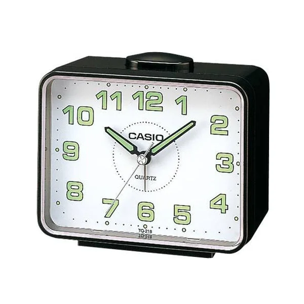 Casio Analog Black Resin Table Clock TQ218-1B  TQ-218-1B