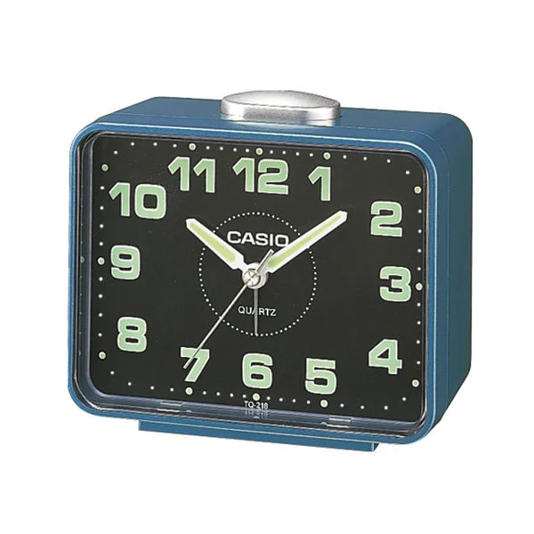 Casio Analog Blue Resin Table Clock TQ218-2D TQ-218-2D TQ-218-2