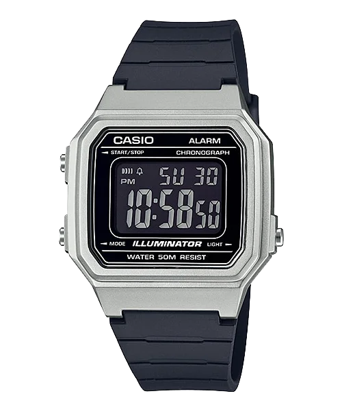 Casio Standard Digital Black Resin Band Watch W217HM-7B W-217HM-7B