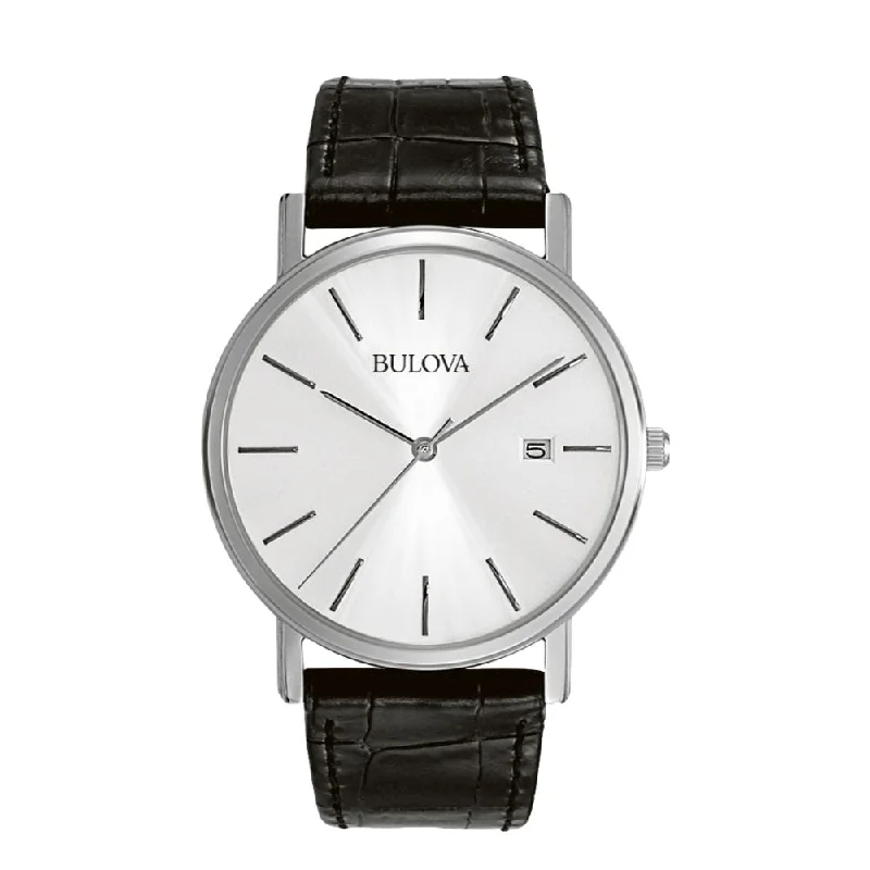 Classic Silver Dial Black Strap