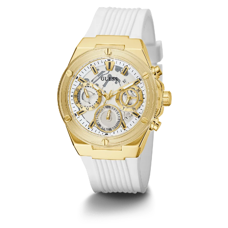 ECO-FRIENDLY WHITE AND GOLD BIO-BASED WATCH