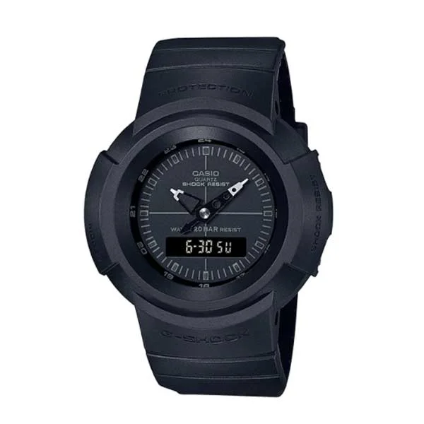 Casio G-Shock Analog-Digital Classic AW-500 Series Black Resin Strap Watch AW500BB-1E AW-500BB-1E