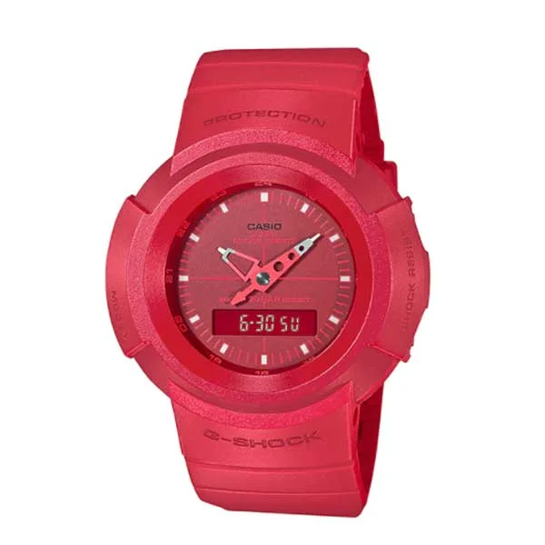 Casio G-Shock Analog-Digital Classic AW-500 Series Red Resin Strap Watch AW500BB-4E AW-500BB-4E