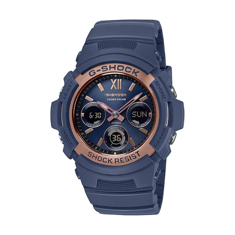 Casio G-Shock AWR-M100 Lineup Special Color Models Navy Blue Resin Band Watch AWRM100SNR-2A AWR-M100SNR-2A