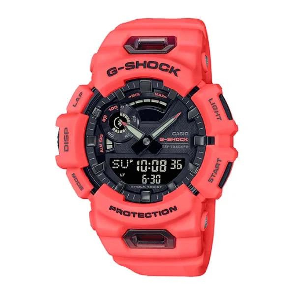 Casio G-Shock G-SQUAD Bluetooth Orange Resin Band Watch GBA900-4A GBA-900-4A